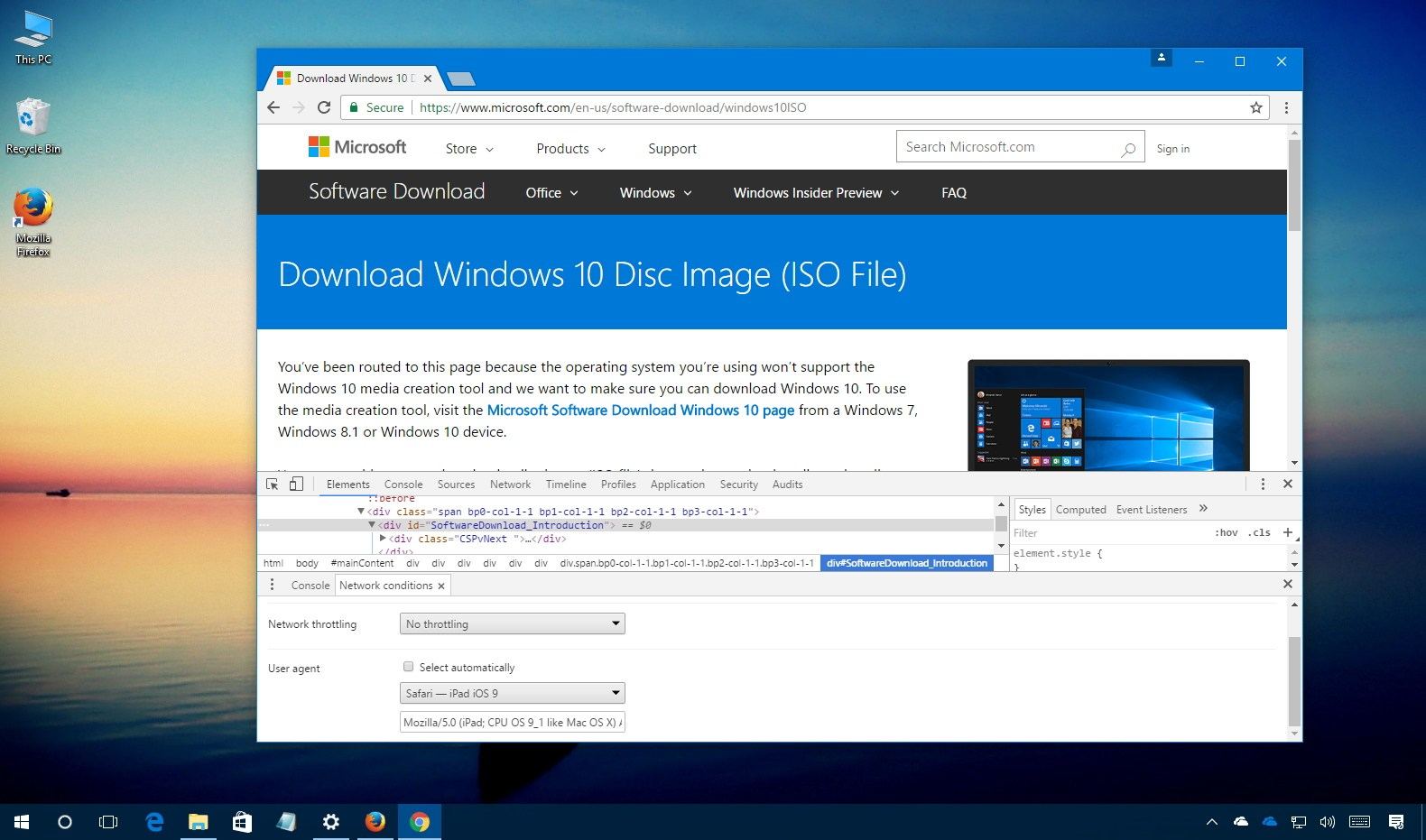 Windows 10 download iso file